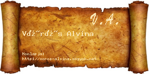 Vörös Alvina névjegykártya
